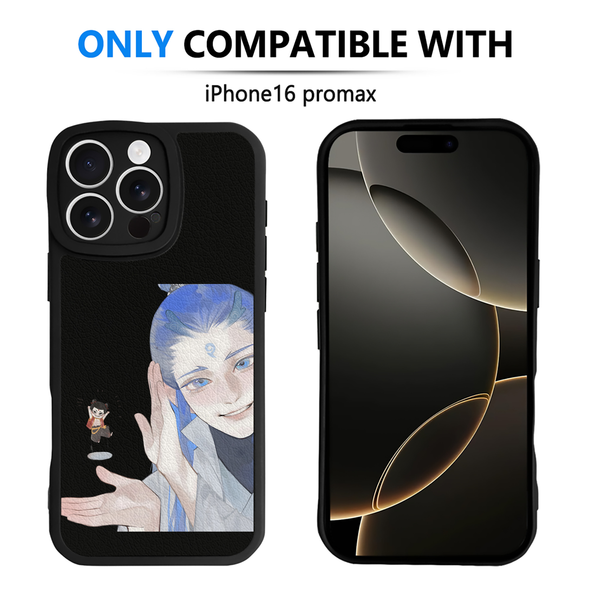 （画像用） Ne Zha 2 ナタ 魔童の大暴れ 【iPhone 16シリーズ対応】シリコンスマホケース（レザー調） 材質：シリコン